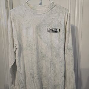 Taylor Swift White & Pale Green Marbled Long Sleeve Tee